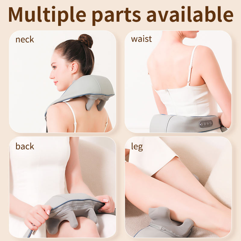 PulseThera™ 6D Shiatsu Neck, Back & Shoulder Massager | Cordless, Hands-Free Pain Relief